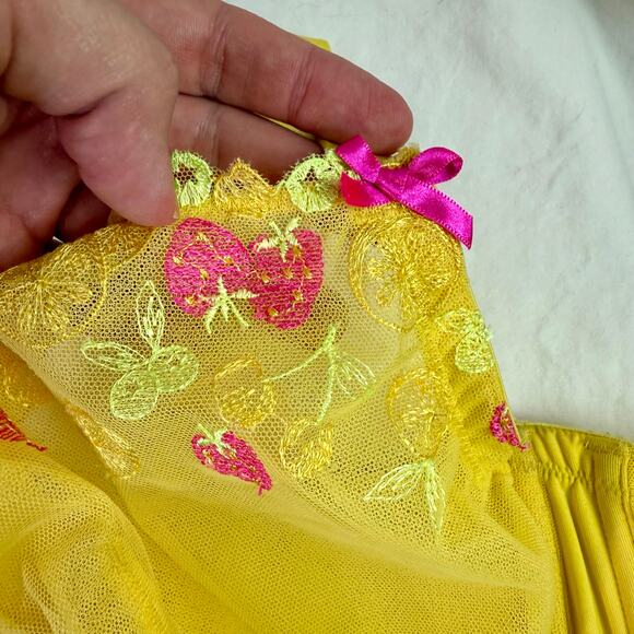 Cacique Women's 50D Unlined Balconette Strawberries Lace Embroidered Bra - Picture 5 of 12